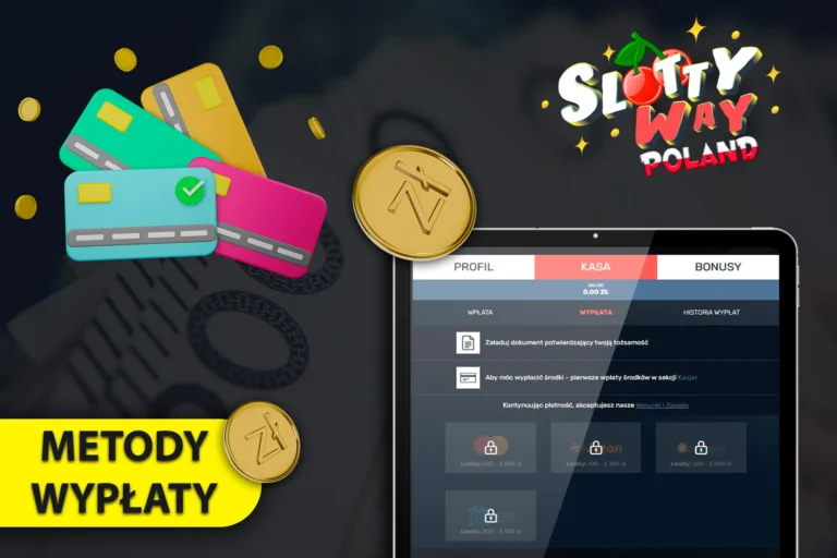 Panel opcji wypłat w kasynie SlottyWay